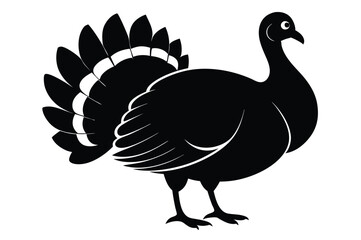turkey vector illustration silhouette vector illustration black and white 