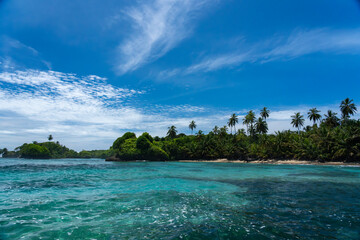 Tropical Island Paradise with Crystal Clear Water, Lush Greenery, and Serene Beaches - Stunning Caribbean Landscape for Eco-Tourism, Adventure, and Unspoiled Nature Travel Destinations