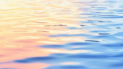 Abstract Water Ripples with Sunset Reflections