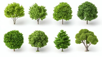 Fototapeta premium A collection of trees in various sizes and shapes