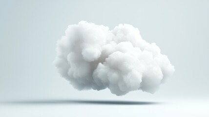 A white cloud floating in the sky
