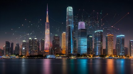 Obraz premium New York city at night