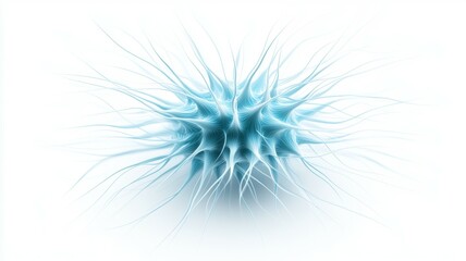 Naklejka premium A blue blob with white lines on it