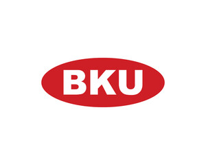 BKU logo design vector template. BKU