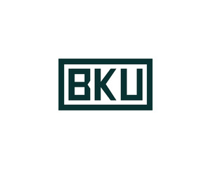 BKU logo design vector template. BKU
