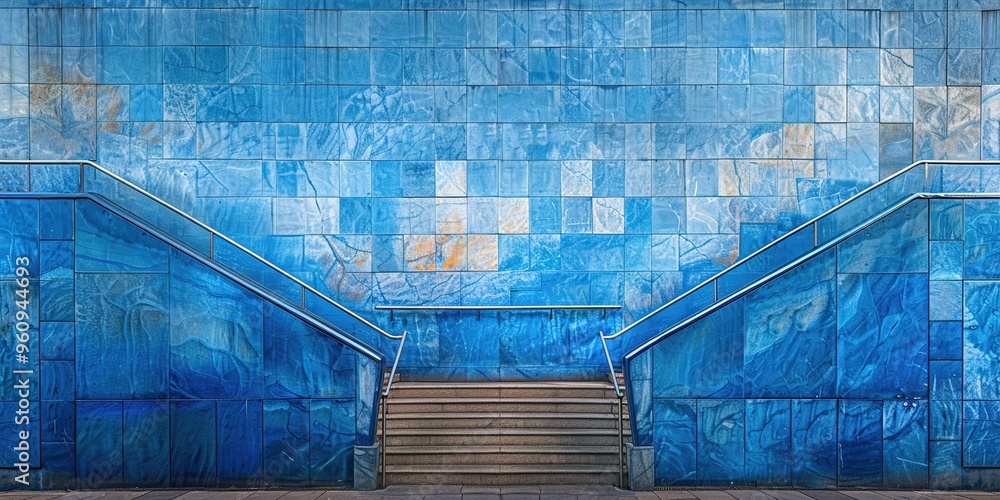 Sticker stairs in the station