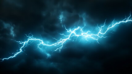 A bolt of lightning strikes the sky