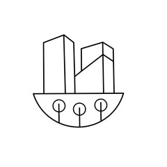 green city building icon
