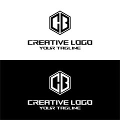 creative letter logo cb desain vektors