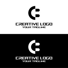 creative letter logo cb desain vektors