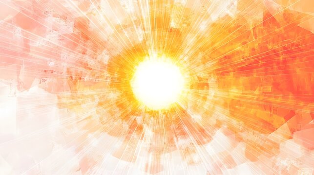 Radiant sun with glowing aura on a minimalist white wallpaper pattern  Bright luminous and ethereal design with a celestial feel