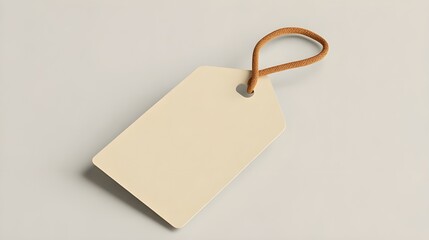 Simple Blank Price Tag Isolated on White Background.