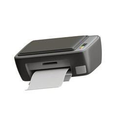 Printer 3D Icon. Paper Printer 3D Icon