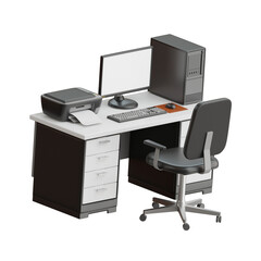 Workplace 3D Icon. office furniture 3d icon