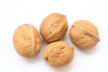 Walnut nut isolate on white background 