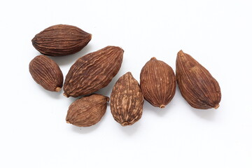 Cardamom on white background