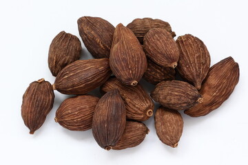 Cardamom on white background
