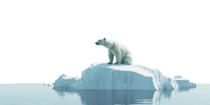 Polar bear on the iceberg wildlife outdoors nature.