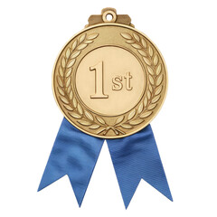 First Place , Gold Medal on white background