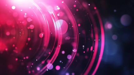 Obraz premium An abstract futuristic background featuring dynamic, geometric shapes and sleek, modern elements. The design incorporates a blend of vibrant colors, smooth gradients, 
