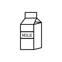 milk box carton line icon