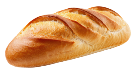 Fresh French Baguette Isolated on Transparent Background.