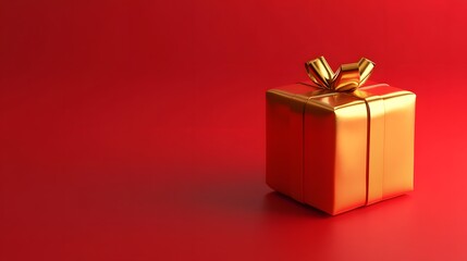 Obraz premium Gold Christmas gift boxes collection, on a red background, banner for website.