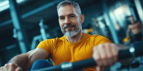Fototapeta premium Personal Trainer in Gym Setting, Promoting Health and Fitness