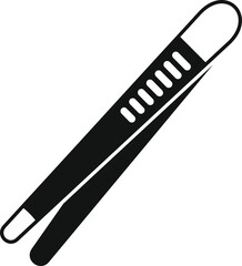 This simple icon of tweezers is perfect for representing beauty, care, and hygiene