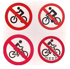 No cycling sign sheet