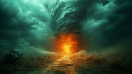 Fototapeta premium Fiery tornado