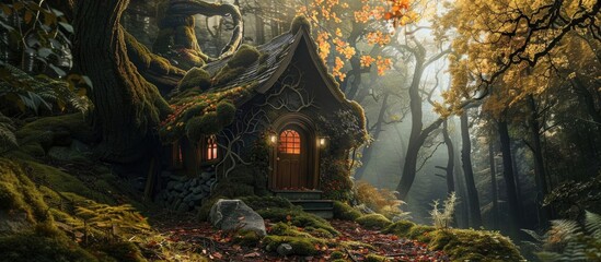 Obraz premium A Little House In The Forest