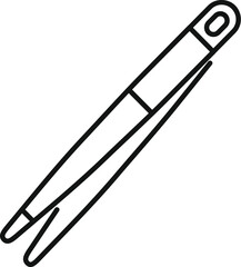 This simple tweezers icon is perfect for representing plucking eyebrows or handling small objects in your designs