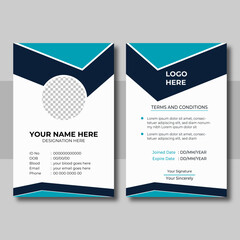 Professional Colorful Modern Id Card Design Template