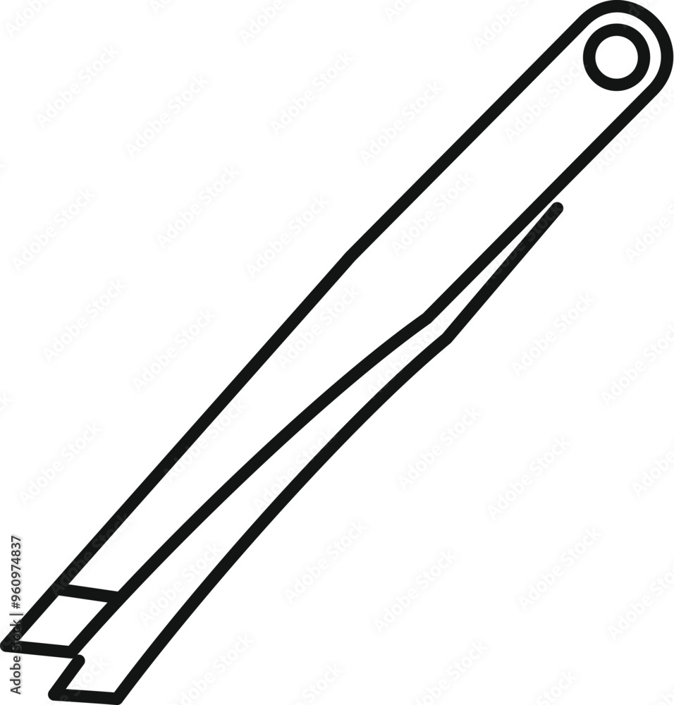 Poster this simple tweezers icon represents plucking eyebrows or handling small objects