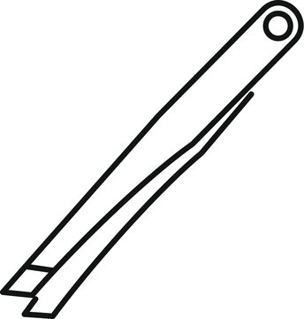 recommend clip art: This simple tweezers icon represents plucking eyebrows or handling small objects