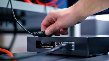 Connecting a Power Cord to a Black Box