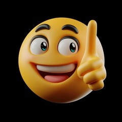 A cheerful yellow emoji with a raised finger, symbolizing a bright idea or important tip, perfect for digital communication.
