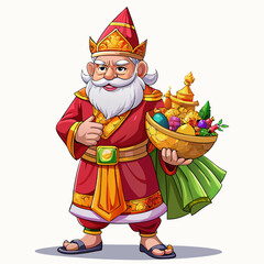 Santa Claus Carrying a Bag of Presents for Christmas Festival &ndash; A Joyful Celebration of the Holiday Season svg file