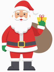 Santa Claus Carrying a Bag of Presents for Christmas Festival &ndash; A Joyful Celebration of the Holiday Season svg file