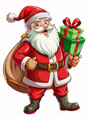 Santa Claus Carrying a Bag of Presents for Christmas Festival &ndash; A Joyful Celebration of the Holiday Season svg file