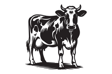 Cow silhouette vector illustration