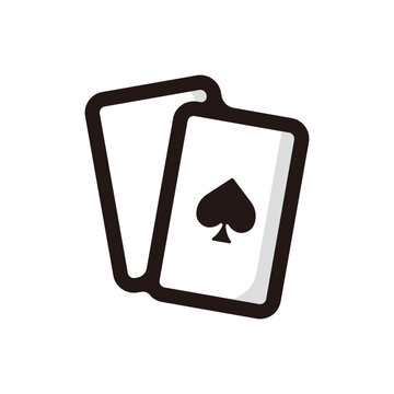 recommend clip art: Playing card outline icon for graphic design, apps and websites