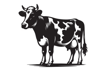 Cow silhouette vector illustration