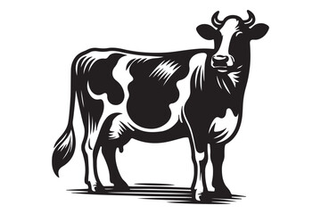 Cow silhouette vector illustration
