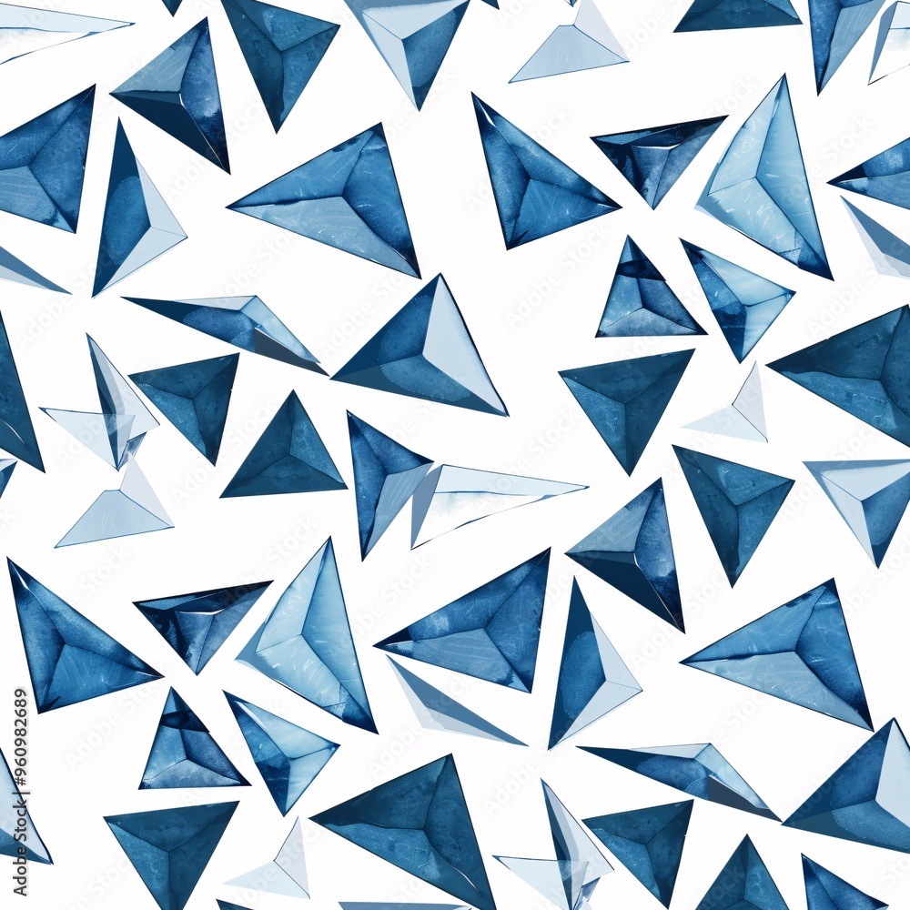 Poster abstract blue geometric pattern: a captivating and stylish seamless pattern featuring a cascade of b