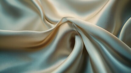 Fototapeta premium A close-up of silk fabric flowing gently in the wind, showcasing its smooth texture and luxurious sheen.