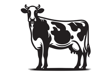 Cow silhouette vector illustration