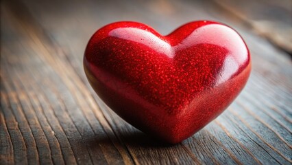 Fototapeta premium Close-up photo of vibrant red heart-shaped cuori, symbolizing love, passion, and romance, cuori, heart, love, passion, romance