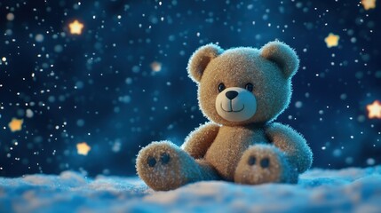 Teddy Bear in a Winter Wonderland